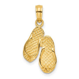 14k-3d-ocean-city-double-flip-flop-charm-SolomonJeweler-Wichita-KS-CustomJewelry