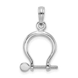 14k-white-gold-3-d-small-shackle-link-screw-charm-SolomonJeweler-Wichita-KS-CustomJewelry