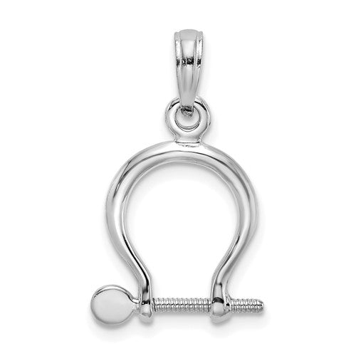 14k-white-gold-3-d-small-shackle-link-screw-charm-SolomonJeweler-Wichita-KS-CustomJewelry