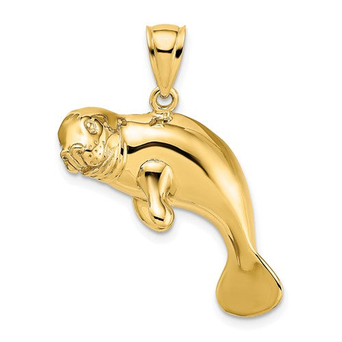 14k-2-d-polished-swimming-manatee-charm-SolomonJeweler-Wichita-KS-CustomJewelry