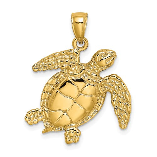 14k-swimming-sea-turtle-charm-SolomonJeweler-Wichita-KS-CustomJewelry