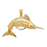 14k-3-d-polished-satin-white-marlin-charm-SolomonJeweler-Wichita-KS-CustomJewelry