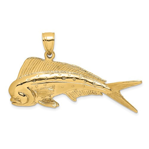14k-3-d-male-dorado-mahi-mahi-charm-SolomonJeweler-Wichita-KS-CustomJewelry