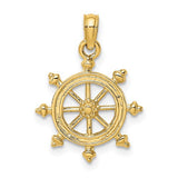 14k-2-d-textured-ship-wheel-charm-SolomonJeweler-Wichita-KS-CustomJewelry