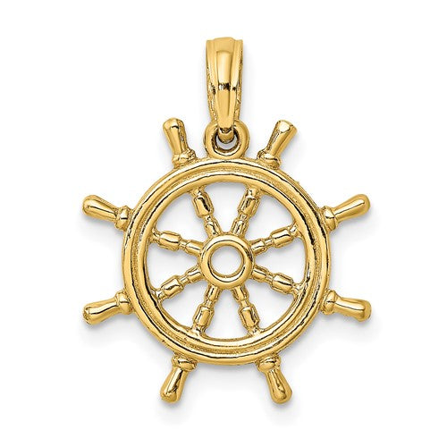14k-3-d-ships-wheel-charm-SolomonJeweler-Wichita-KS-CustomJewelry
