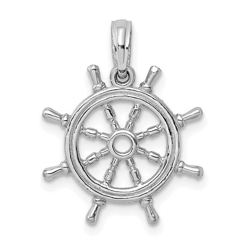 14k-white-gold-3-d-ships-wheel-charm-SolomonJeweler-Wichita-KS-CustomJewelry