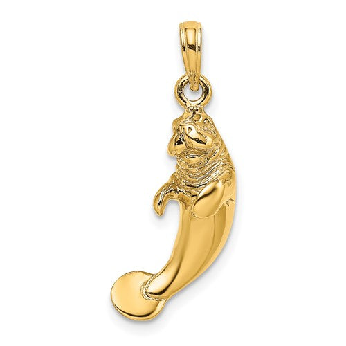 14k-3-d-polished-manatee-charm-SolomonJeweler-Wichita-KS-CustomJewelry