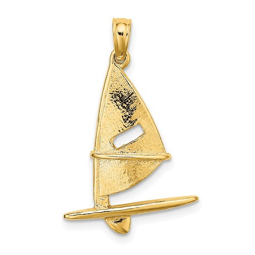 14k-3-d-textured-windsail-surfing-board-charm-SolomonJeweler-Wichita-KS-CustomJewelry