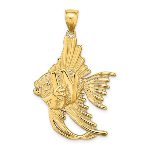 14k-textured-large-angelfish-charm-SolomonJeweler-Wichita-KS-CustomJewelry
