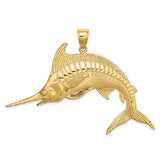 14k-2-d-polished-satin-blue-marlin-charm-SolomonJeweler-Wichita-KS-CustomJewelry