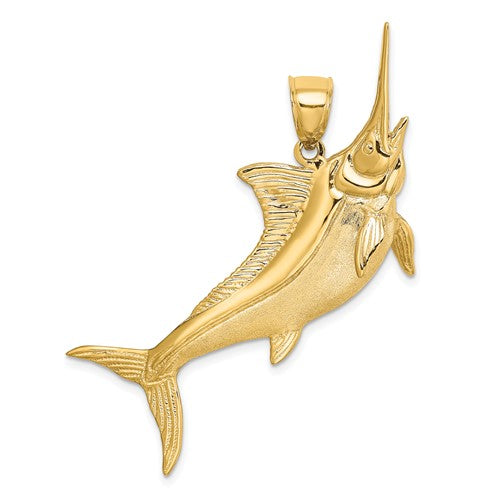 14k-3-d-satin-polished-marlin-charm-SolomonJeweler-Wichita-KS-CustomJewelry