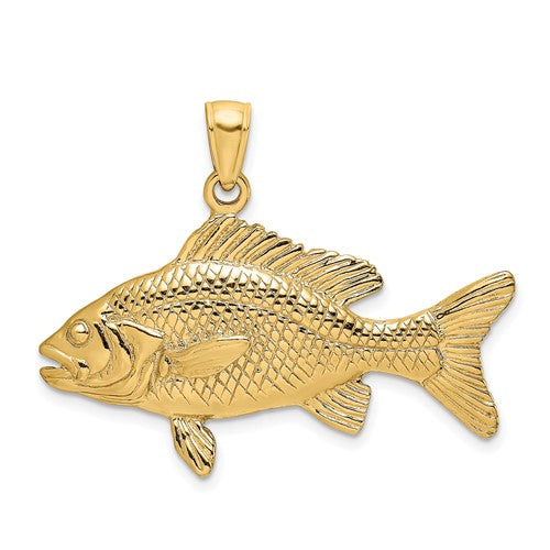 14k-3-d-textured-red-snapper-fish-charm-SolomonJeweler-Wichita-KS-CustomJewelry