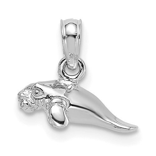 14k-white-gold-3-d-polished-mini-manatee-charm-SolomonJeweler-Wichita-KS-CustomJewelry