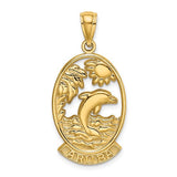 14k-aruba-w-dolphin-sunset-in-frame-charm-SolomonJeweler-Wichita-KS-CustomJewelry