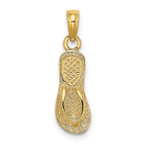 14k-textured-straps-single-flip-flop-charm-SolomonJeweler-Wichita-KS-CustomJewelry
