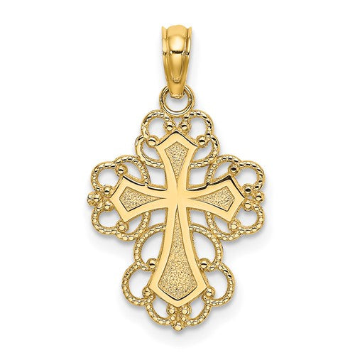 14k-beaded-lace-trim-cross-charm-SolomonJeweler-Wichita-KS-CustomJewelry