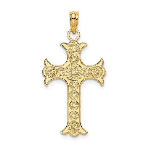 14k-double-sided-engraved-cross-charm-SolomonJeweler-Wichita-KS-CustomJewelry