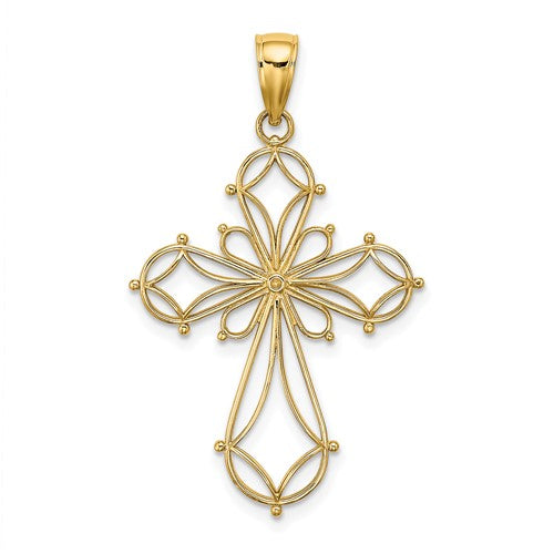14k-cut-out-shapes-fancy-cross-charm-SolomonJeweler-Wichita-KS-CustomJewelry
