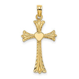 14k-polished-and-engraved-cross-w-heart-charm-SolomonJeweler-Wichita-KS-CustomJewelry