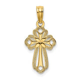 14k-cut-out-polished-and-textured-cross-charm-SolomonJeweler-Wichita-KS-CustomJewelry