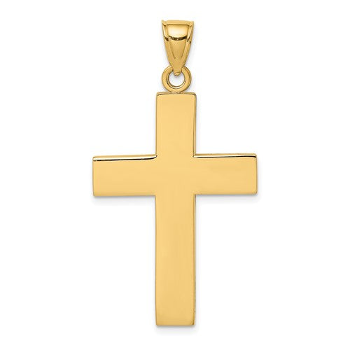 14k-polished-large-block-cross-w-open-back-charm-SolomonJeweler-Wichita-KS-CustomJewelry