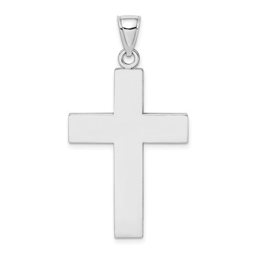 14k-white-gold-large-block-cross-w-open-back-charm-SolomonJeweler-Wichita-KS-CustomJewelry