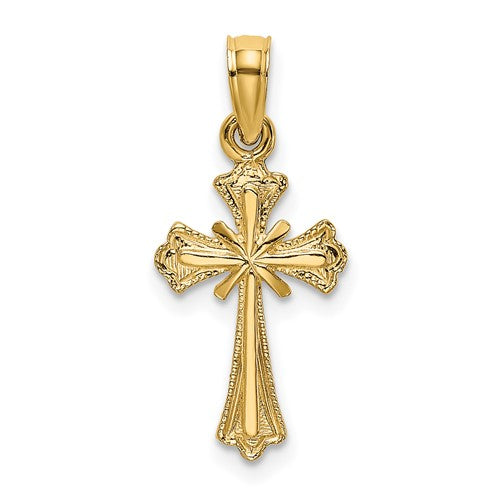 14k-engraved-small-cross-w-x-center-charm-SolomonJeweler-Wichita-KS-CustomJewelry