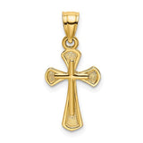 14k-solid-textured-cross-charm-SolomonJeweler-Wichita-KS-CustomJewelry
