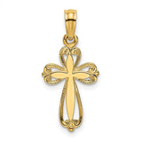 14k-polished-and-cut-out-engraved-cross-charm-SolomonJeweler-Wichita-KS-CustomJewelry