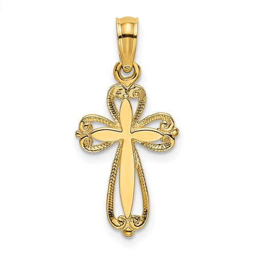 14k-polished-and-cut-out-engraved-cross-charm-SolomonJeweler-Wichita-KS-CustomJewelry