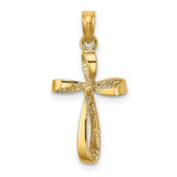 14k-3-d-engraved-polished-twisted-cross-charm-SolomonJeweler-Wichita-KS-CustomJewelry
