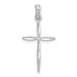 14k-white-gold-d-c-with-tapered-ends-cross-charm-SolomonJeweler-Wichita-KS-CustomJewelry