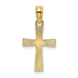 14k-small-textured-cross-charm-SolomonJeweler-Wichita-KS-CustomJewelry
