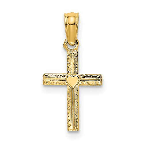 14k-polished-mini-cross-w-heart-charm-SolomonJeweler-Wichita-KS-CustomJewelry