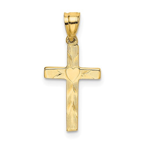 14k-polished-and-engraved-cross-w-heart-center-charm-SolomonJeweler-Wichita-KS-CustomJewelry