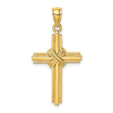 14k-beaded-center-design-cross-charm-SolomonJeweler-Wichita-KS-CustomJewelry