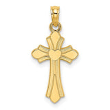 14k-polished-cross-w-heart-charm-SolomonJeweler-Wichita-KS-CustomJewelry