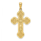 14k-scroll-cross-w-sunburst-center-charm-SolomonJeweler-Wichita-KS-CustomJewelry