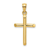 14k-polished-cylinder-cross-charm-SolomonJeweler-Wichita-KS-CustomJewelry