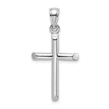 14k-white-gold-polished-cylinder-cross-charm-SolomonJeweler-Wichita-KS-CustomJewelry