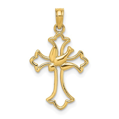 14k-cut-out-dove-center-cross-charm-SolomonJeweler-Wichita-KS-CustomJewelry