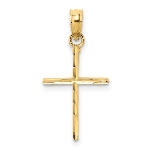 14k-d-c-and-polished-cross-charm-SolomonJeweler-Wichita-KS-CustomJewelry
