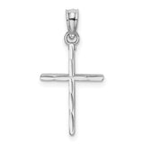 14k-white-gold-d-c-and-polished-cross-charm-SolomonJeweler-Wichita-KS-CustomJewelry