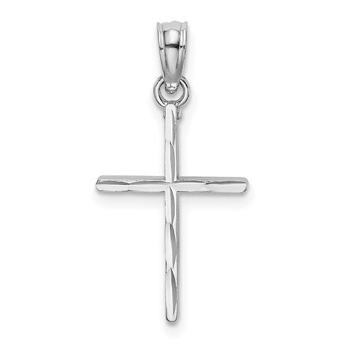 14k-white-gold-d-c-and-polished-cross-charm-SolomonJeweler-Wichita-KS-CustomJewelry