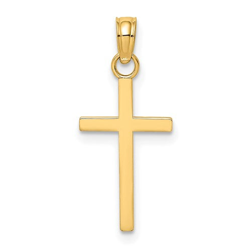 14k-polished-small-cross-charm-SolomonJeweler-Wichita-KS-CustomJewelry