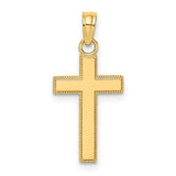 14k-polished-block-style-beaded-edge-cross-charm-SolomonJeweler-Wichita-KS-CustomJewelry
