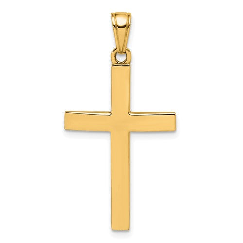 14k-polished-beveled-cross-charm-SolomonJeweler-Wichita-KS-CustomJewelry