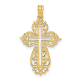14k-cut-out-scroll-framed-cross-charm-SolomonJeweler-Wichita-KS-CustomJewelry