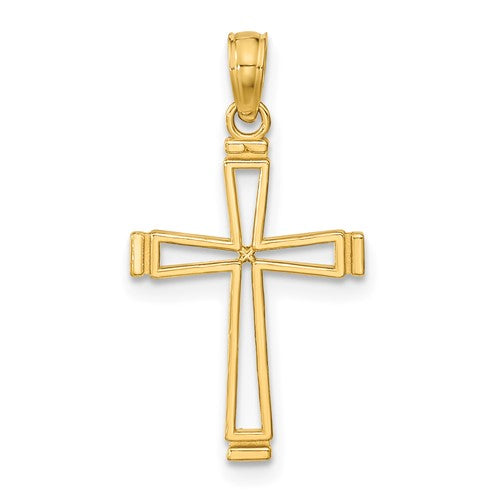 14k-cut-out-cross-pendant-SolomonJeweler-Wichita-KS-CustomJewelry