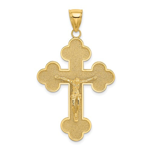 14k-crucifix-w-budded-tips-charm-SolomonJeweler-Wichita-KS-CustomJewelry